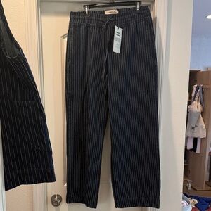 NWT Damson Madder Denim Drawstring Striped Pants